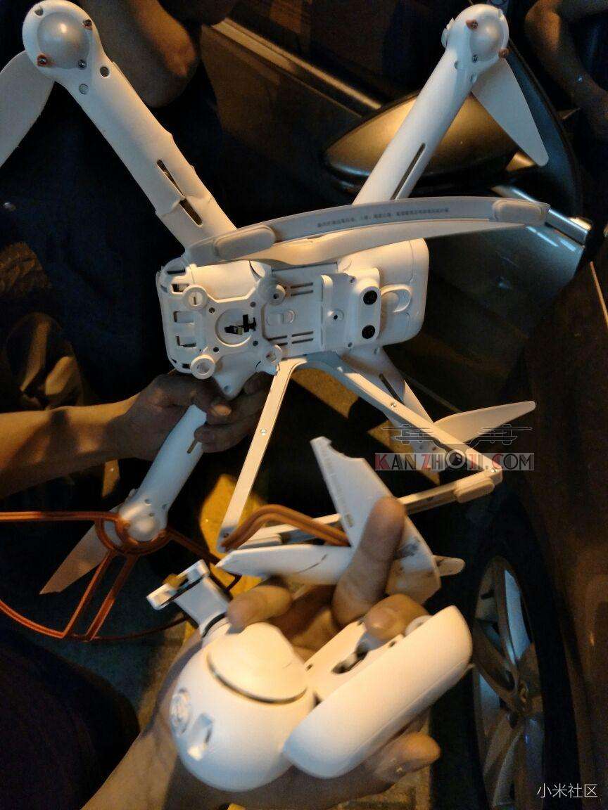 小米无人机4K版无故失联坠机，售后检测系人为？