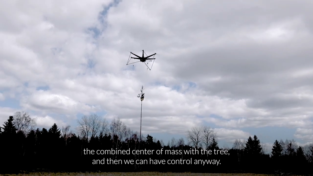 AirForestry大型多旋翼无人机突破性实现举升树木
