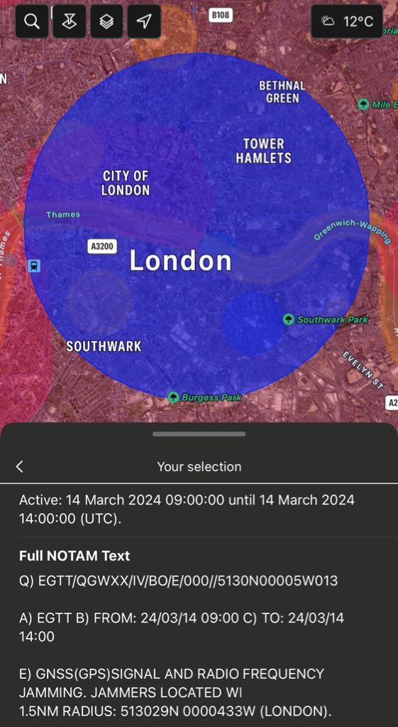 英国伦敦市中心实验干扰无人机